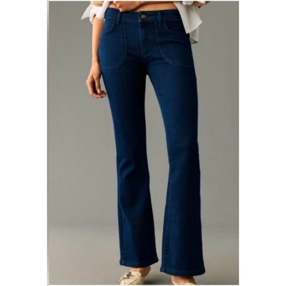 Anthropologie Pilcro Flare Leg Blue Jeans Size 34 Women's (18) Retro Boho